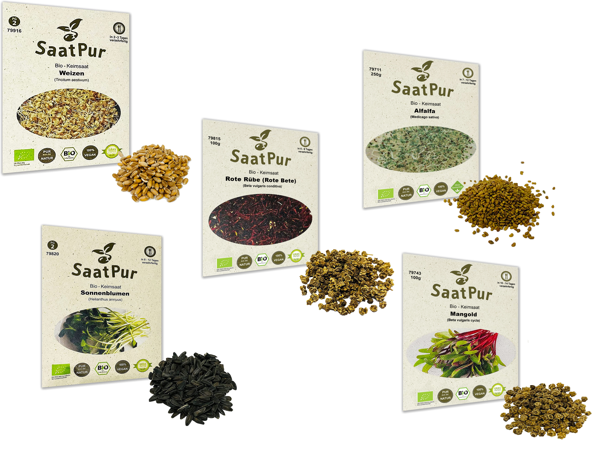 BIO Keimsprossen Vitamin Cocktail MIX Mischung Keimsaat