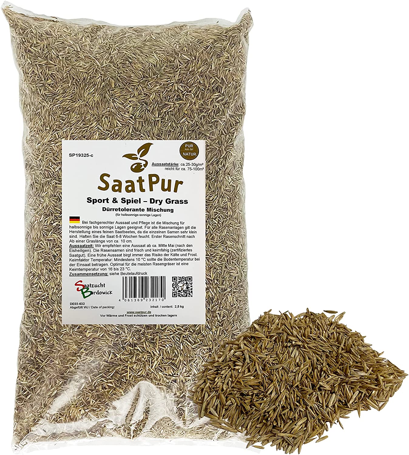 SaatPur Rasensamen dürre Sport & Spiel für trockene Standorte
