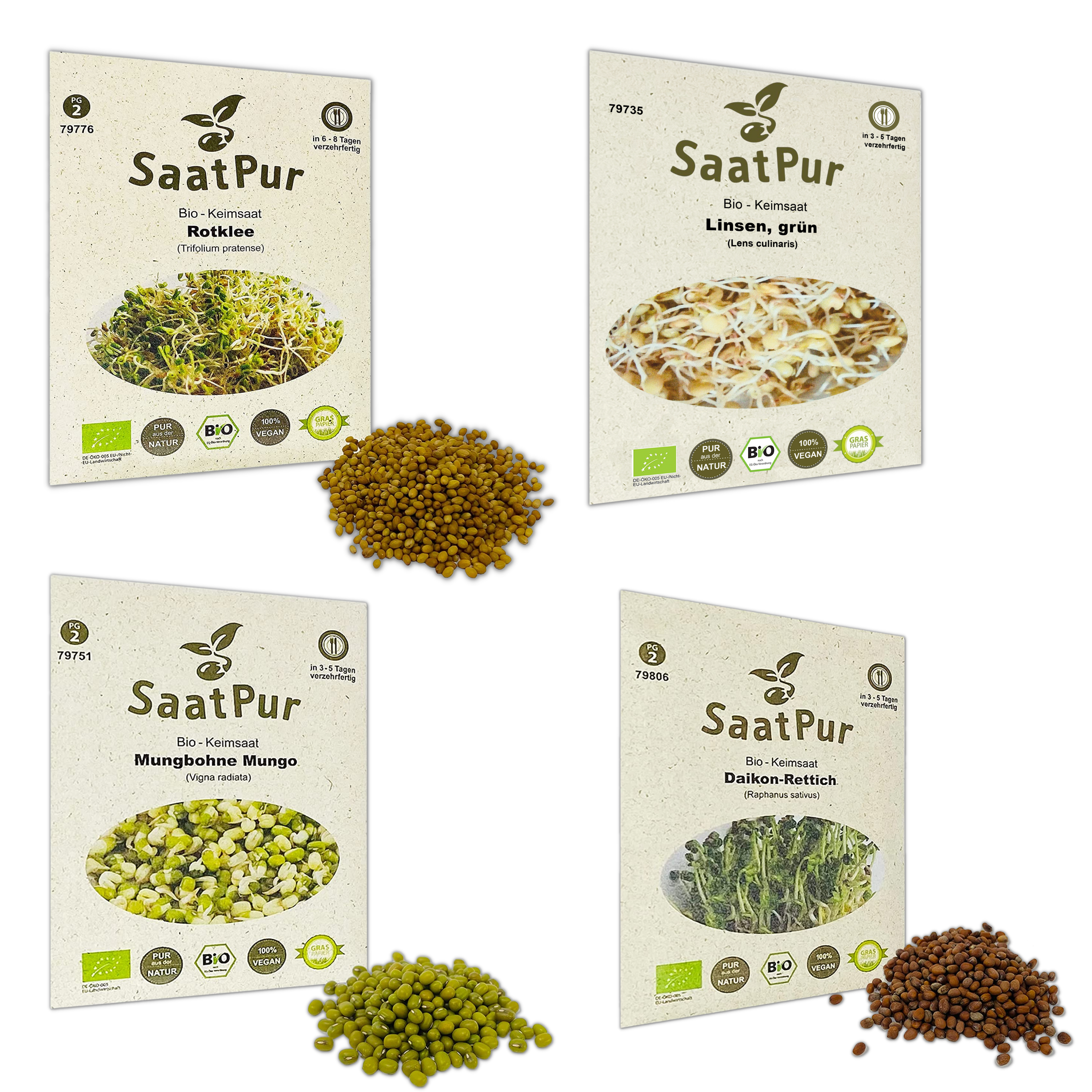 BIO Keimsprossen Wellness MIX Mischung Keimsaat