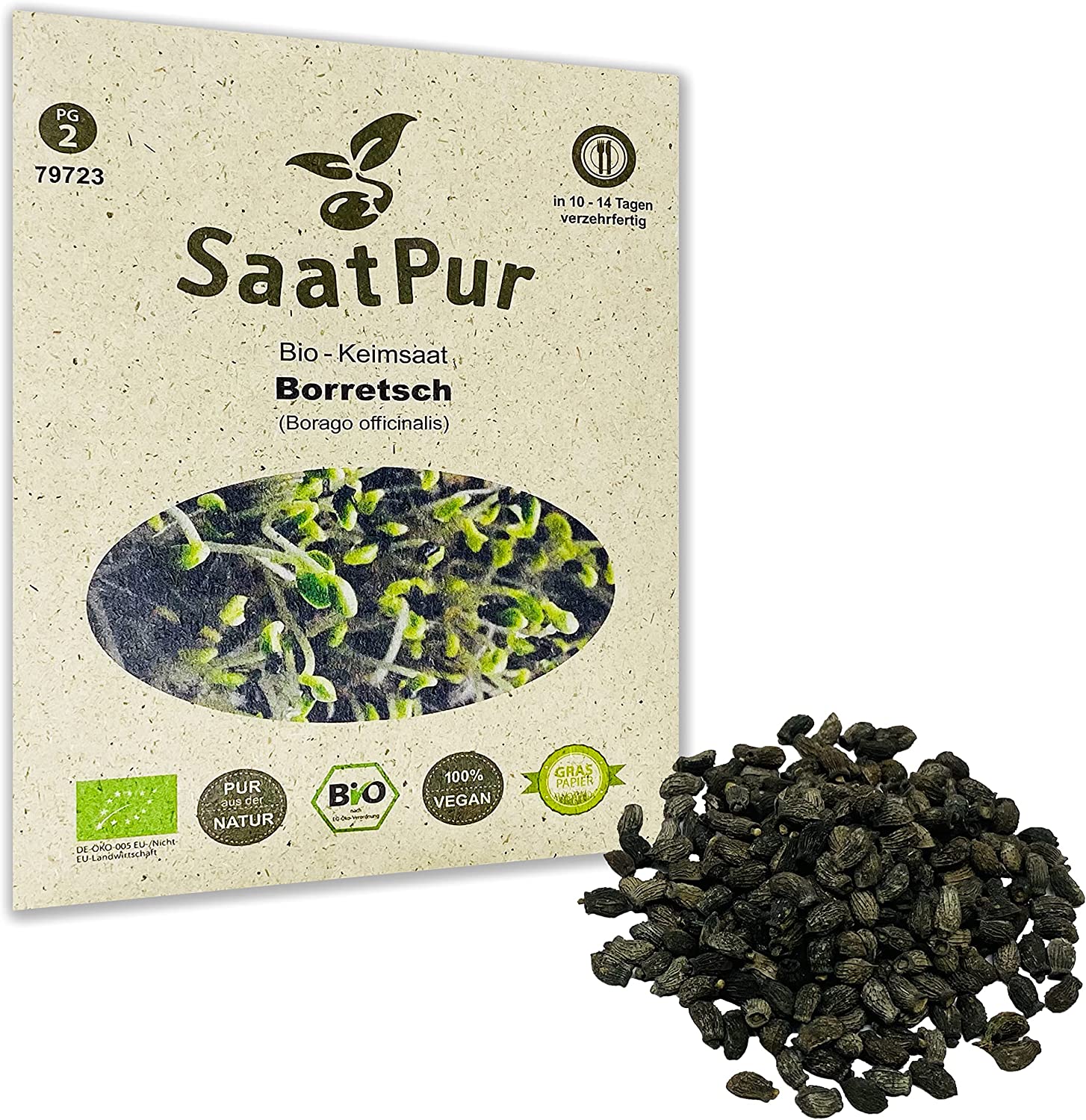 BIO Keimsprossen Borretsch Keimsaat Microgreen 10g
