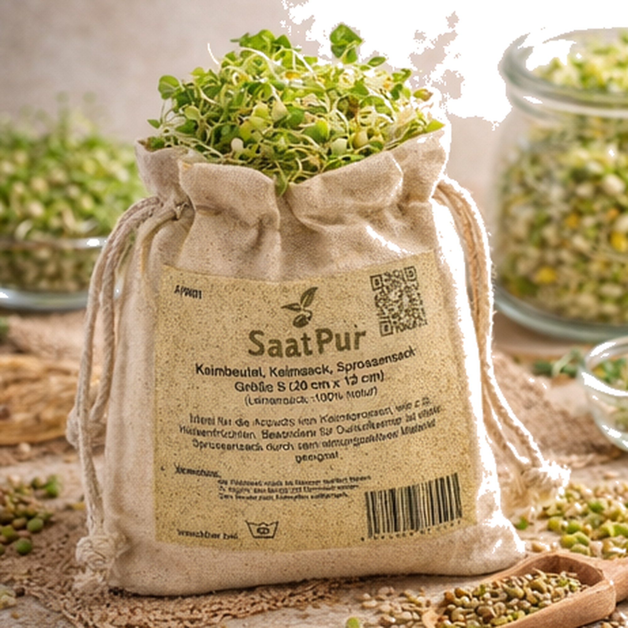 Keimsack Keimbeutel Sprossensack Sprout bag Größe S