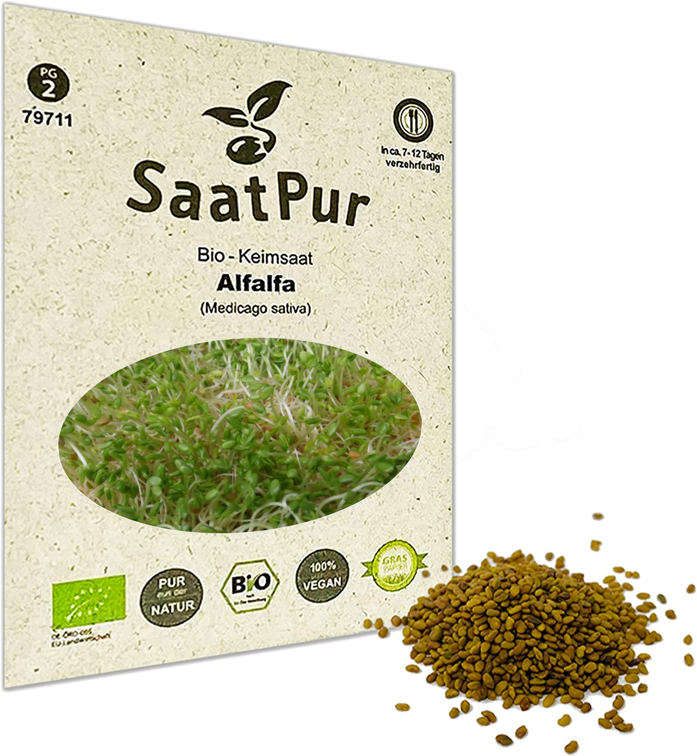 BIO Keimsprossen Alfalfa Luzerne Keimsaat 50g