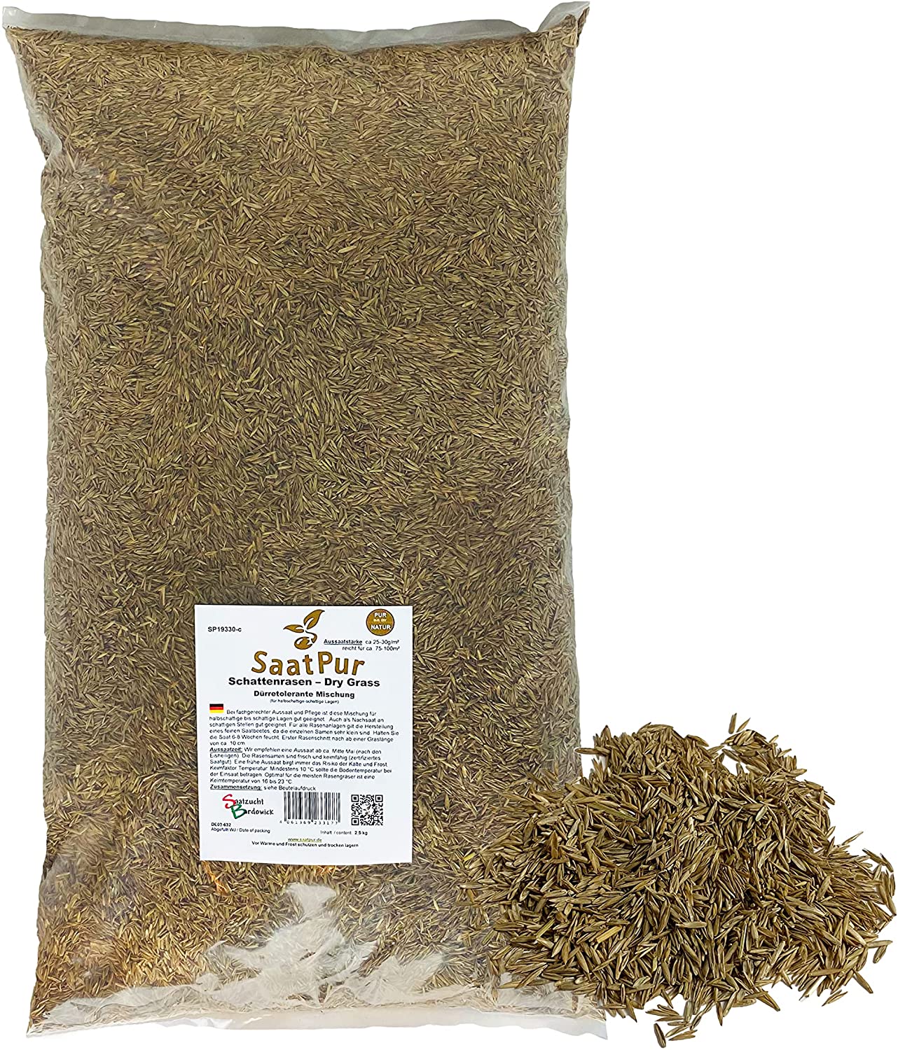 SaatPur® Rasensamen dürre Schattenrasen 2,5kg Trockenrasen