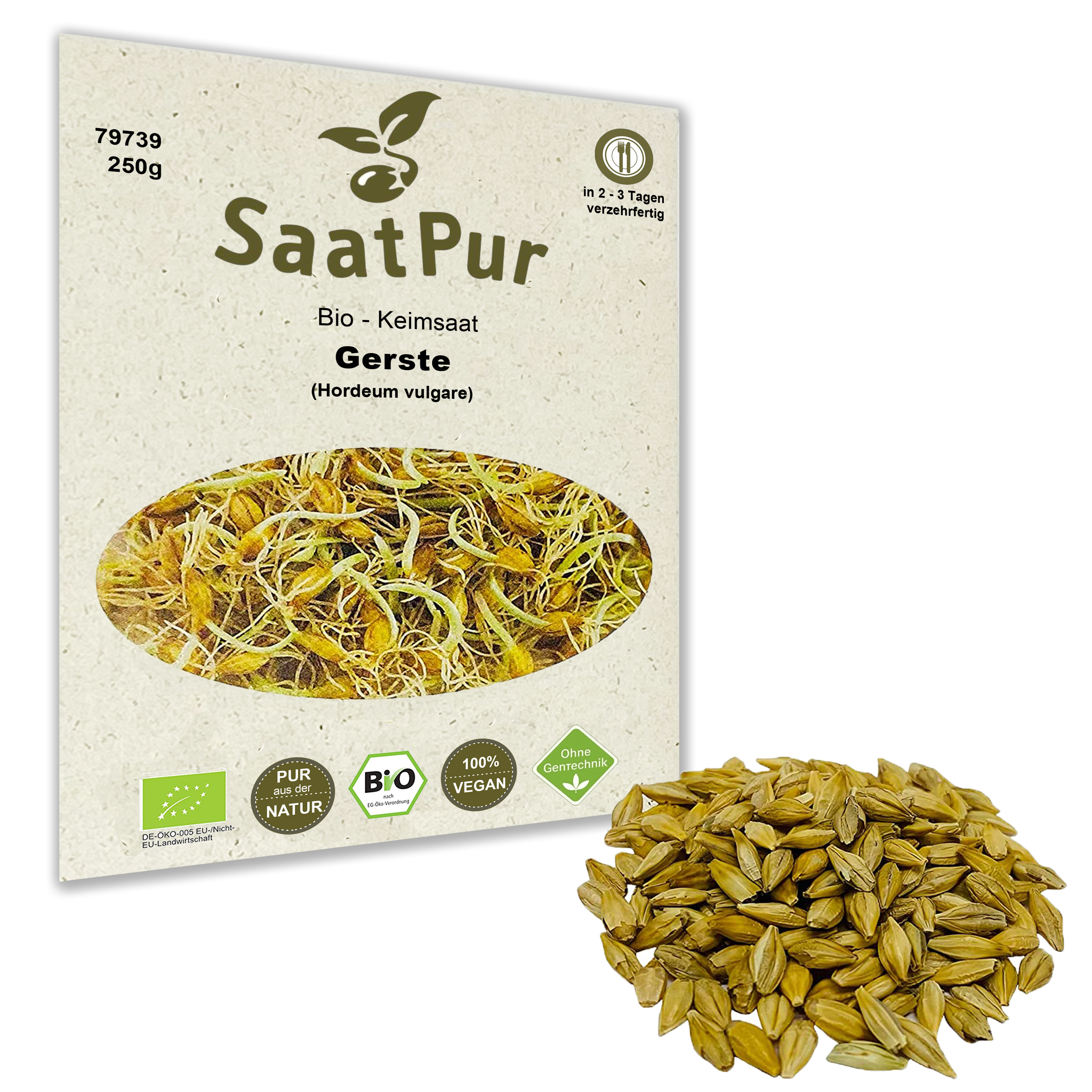 BIO Keimsaat für Sprossen Gerste Samen Keimsprossen Microgreens Vegan Öko