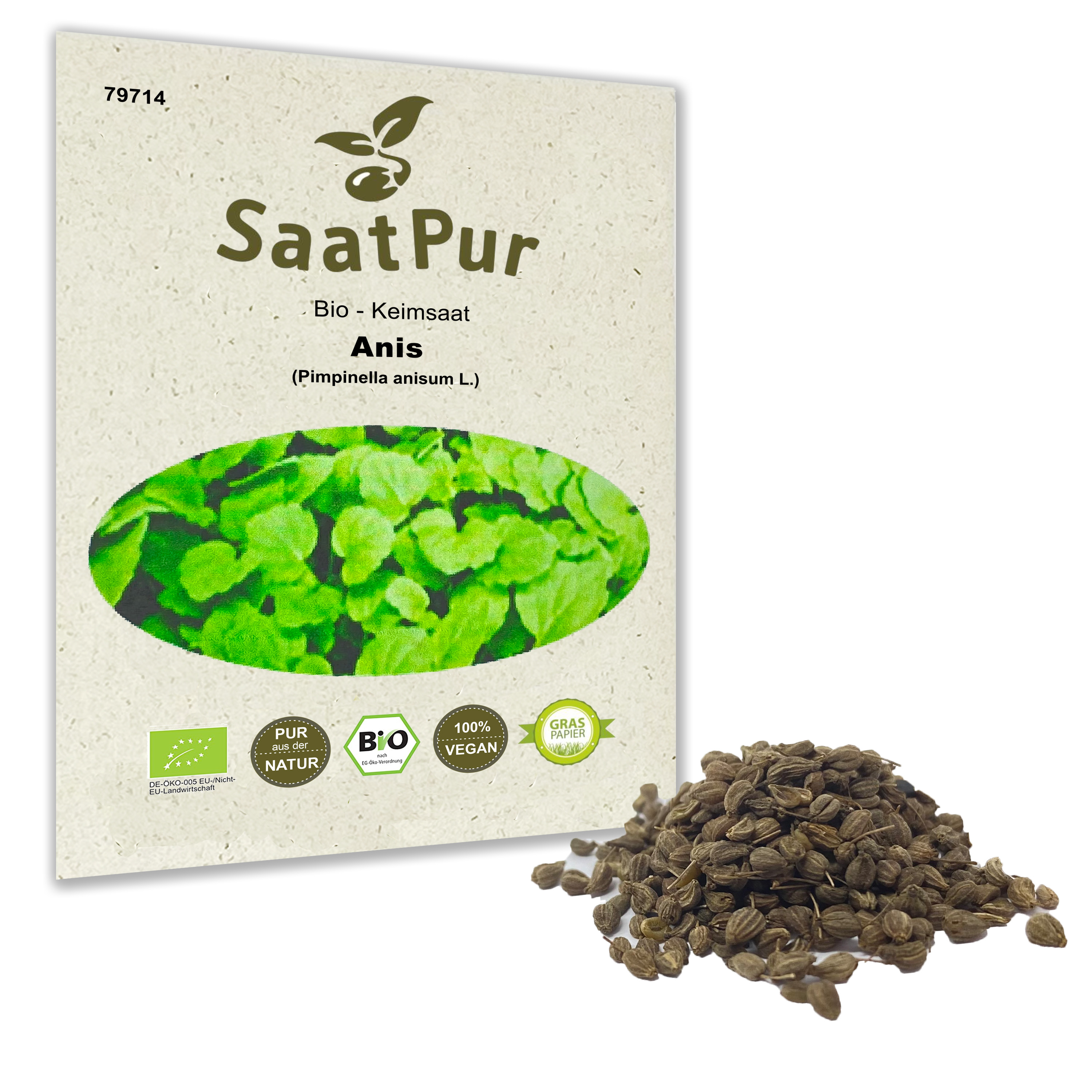 BIO Keimsaat für Sprossen Anis Samen Keimsprossen Microgreens Vegan Öko