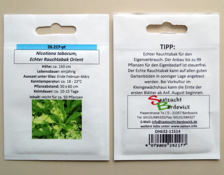 Echter Rauchtabak Orient