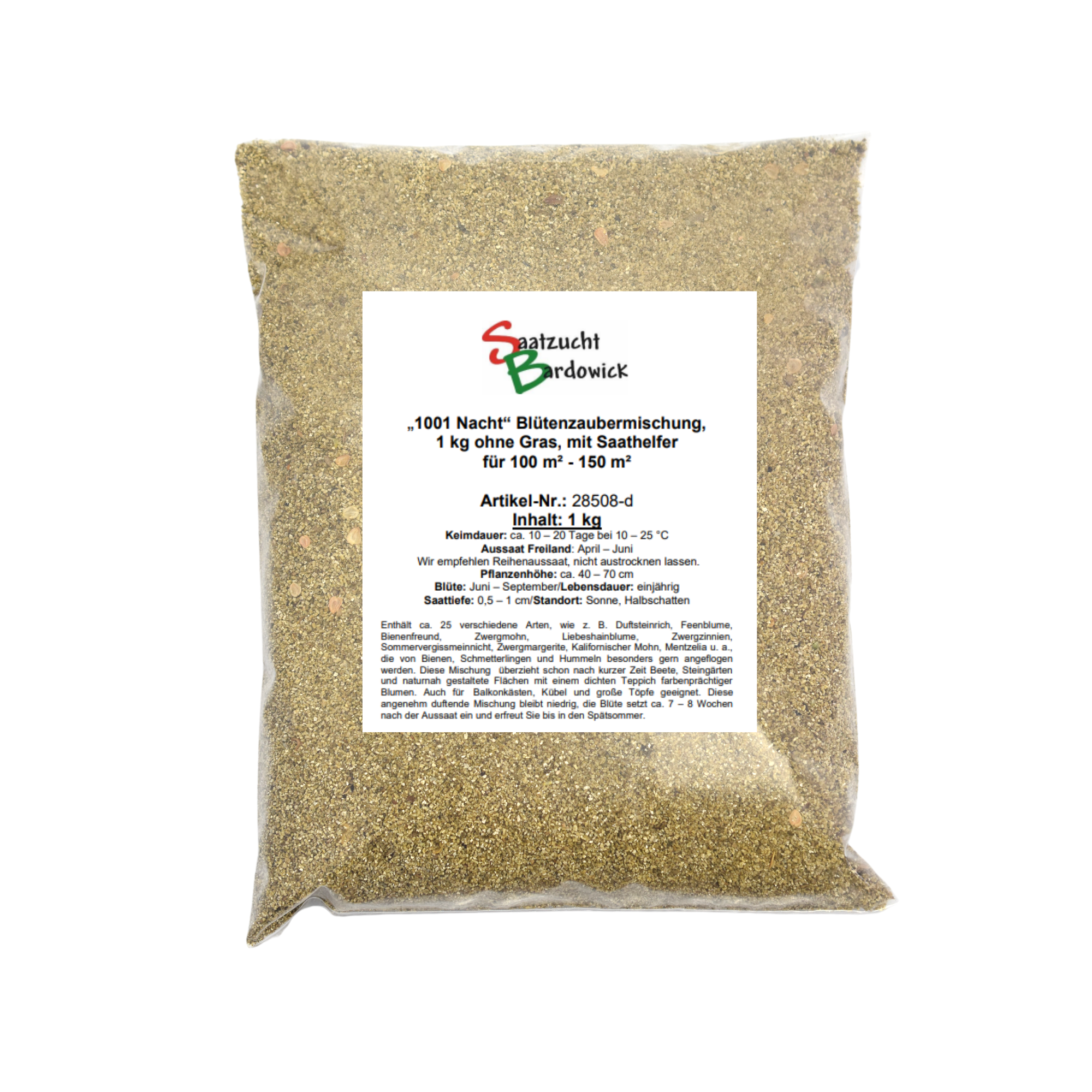 1001-Nacht Blumenzauber Sommerblumenmischung 1,0 kg (ohne Gras, mit Saathelfer)