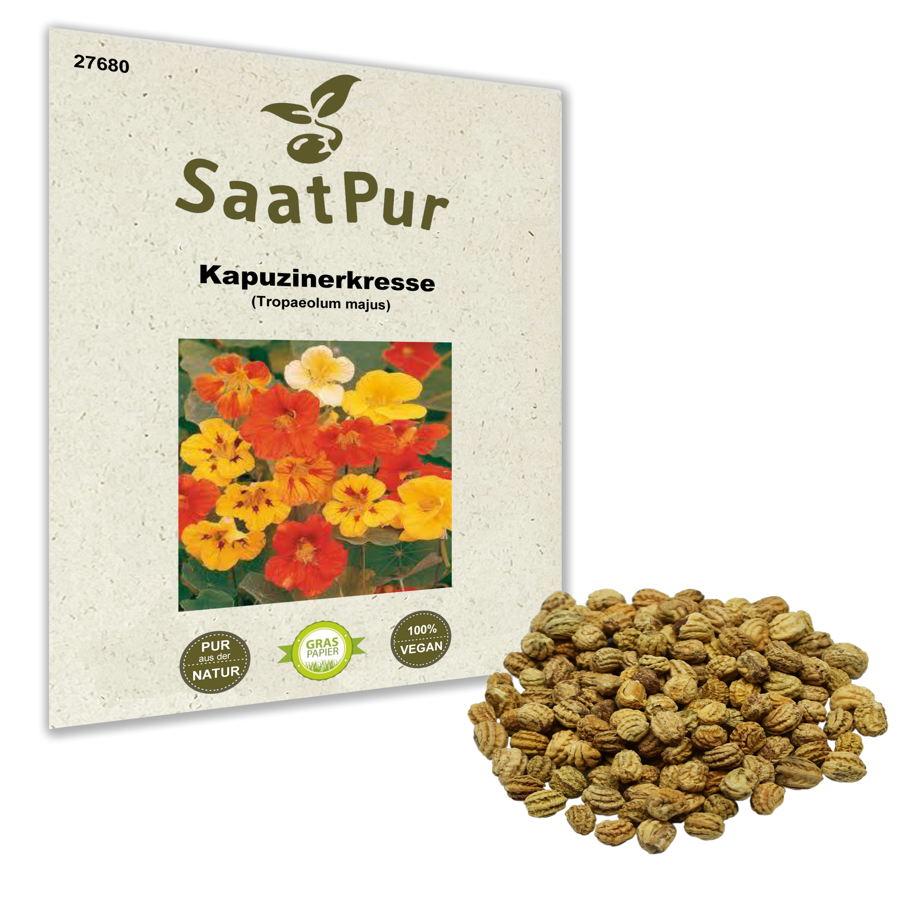 Kapuzinerkresse, Glanzhybriden, rankende Mischung